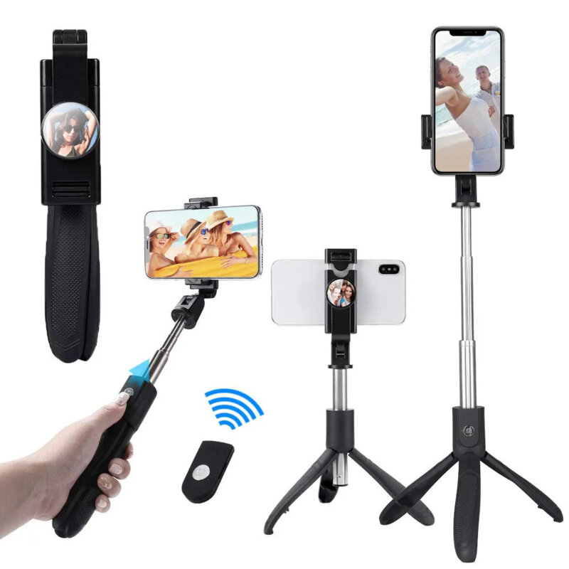 Selfie stick Bluetooth cu telecomanda Techsuit K06, 70cm