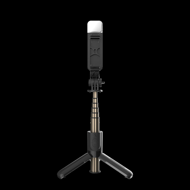Selfie stick cu trepied, telecomanda, LED Techsuit L10s, 70cm