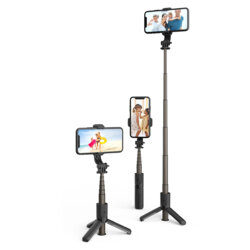 Mini Selfie stick cu trepied si telecomanda Techsuit L10, 68cm