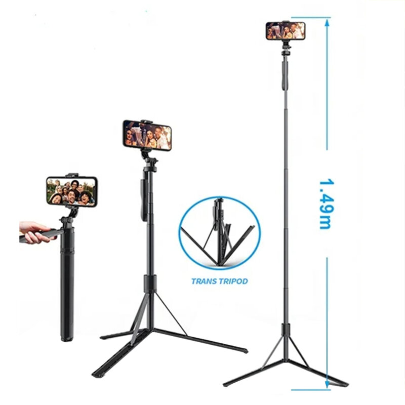 Selfie stick Bluetooth cu telecomanda Techsuit L05, 149cm