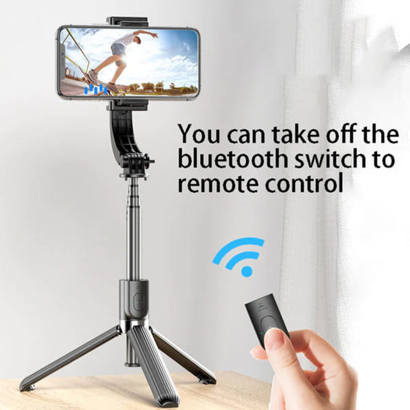Selfie stick Bluetooth cu telecomanda Techsuit L08, 86cm
