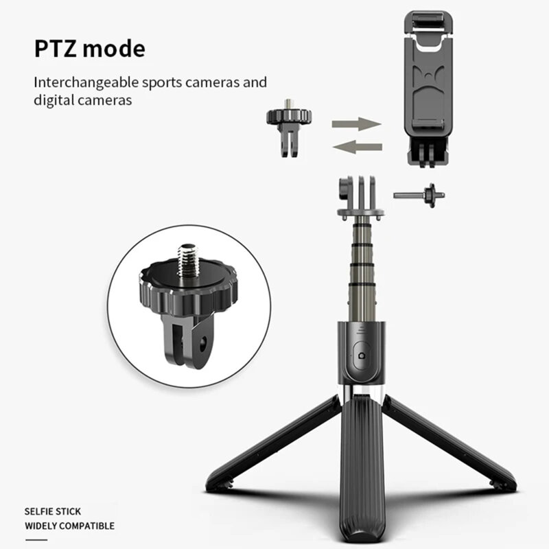 Selfie stick Bluetooth cu telecomanda Techsuit L03, 83cm