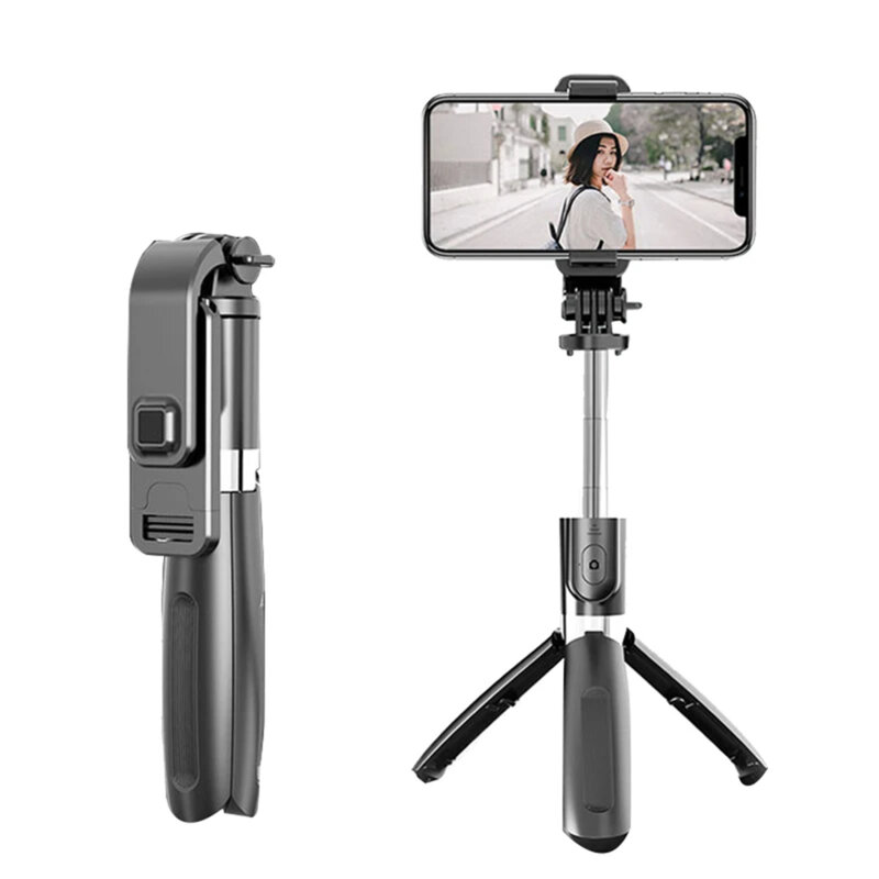 Selfie stick cu trepied si telecomanda Techsuit L02, 100cm