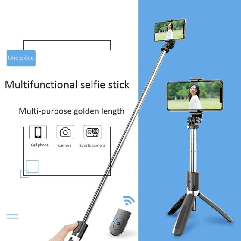 Selfie stick cu trepied si telecomanda Techsuit L02, 100cm