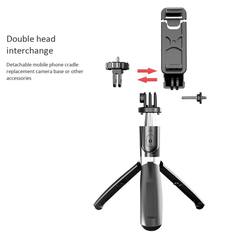 Selfie stick cu trepied si telecomanda Techsuit L02, 100cm
