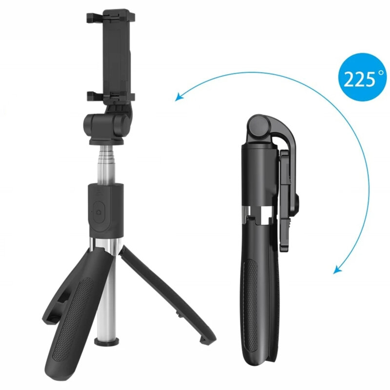 Selfie Stick Bluetooth cu trepied, telecomanda Techsuit L01, 70cm