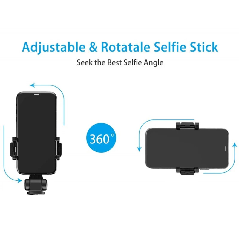 Selfie Stick Bluetooth cu trepied, telecomanda Techsuit L01, 70cm