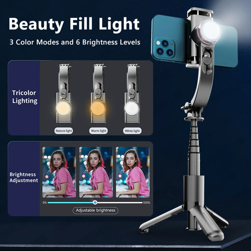 Selfie stick Bluetooth cu telecomanda Techsuit L18sMini, 70cm