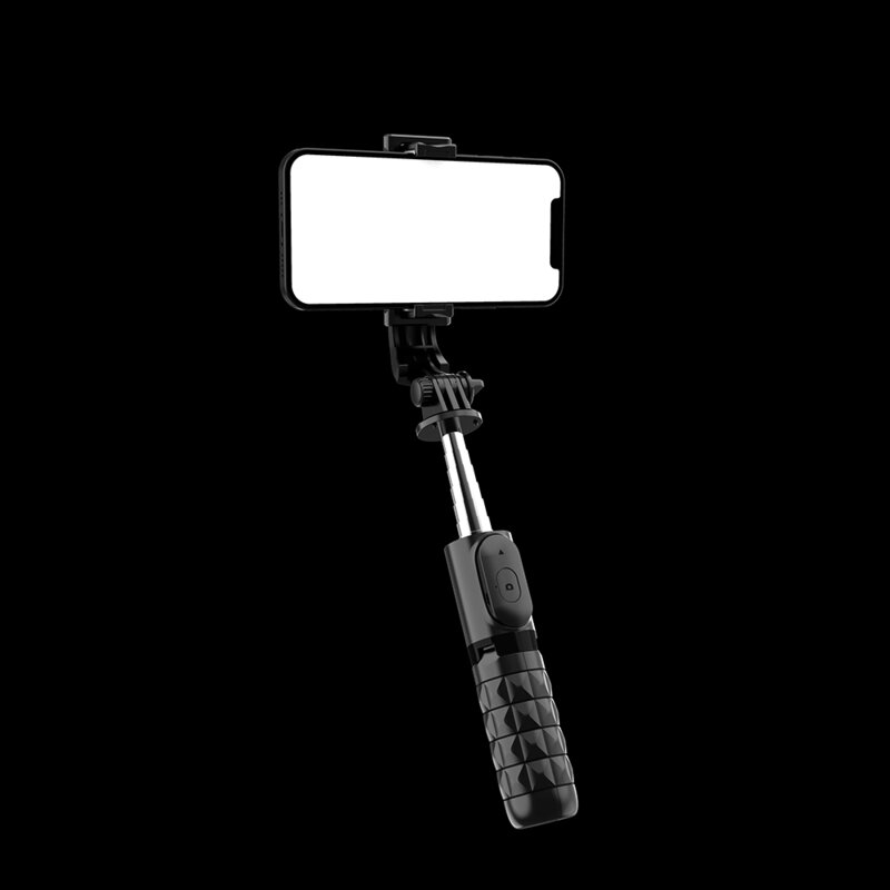 Mini selfie stick Bluetooth cu telecomanda Techsuit Q11, 74cm