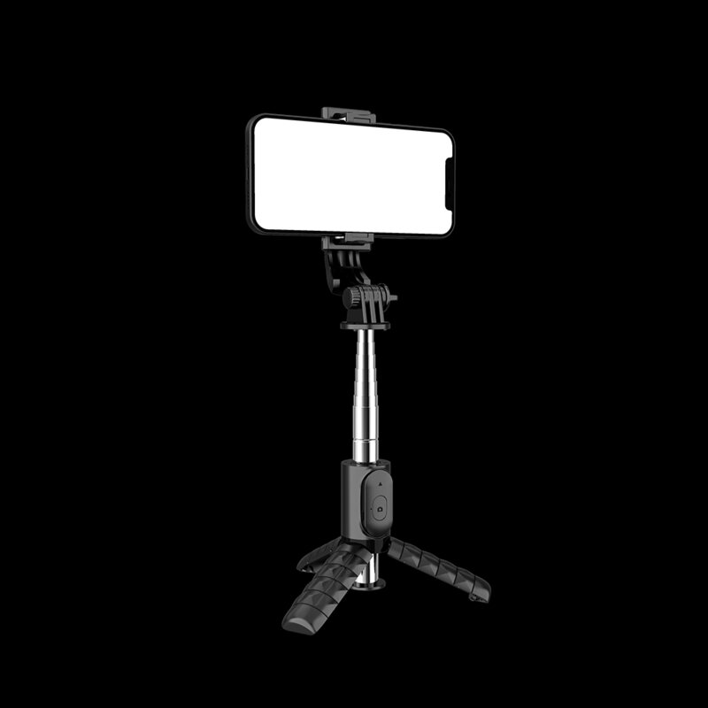 Mini selfie stick Bluetooth cu telecomanda Techsuit Q11, 74cm