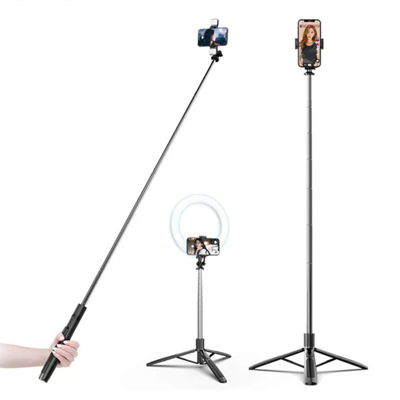 Selfie stick cu trepied si telecomanda Techsuit Q05, 158cm