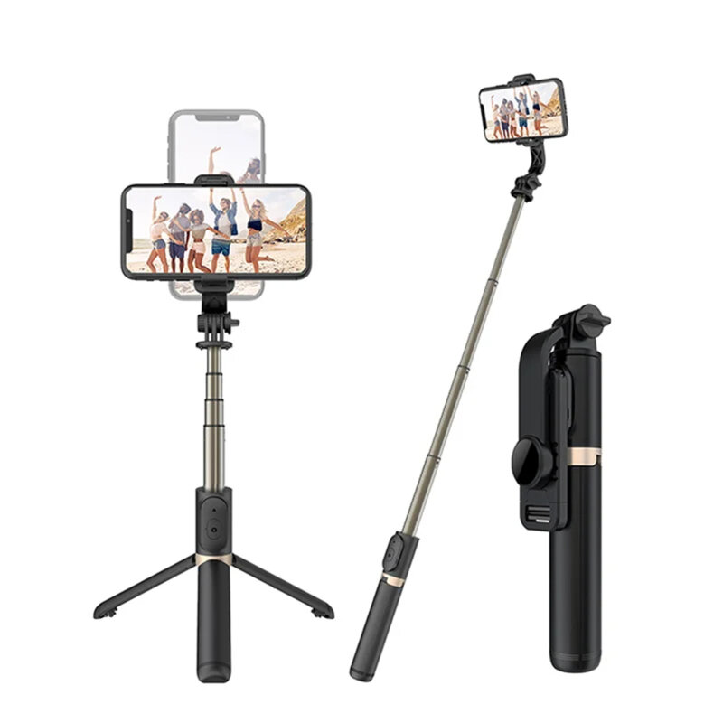 Selfie stick cu trepied si telecomanda Techsuit Q03, 74cm