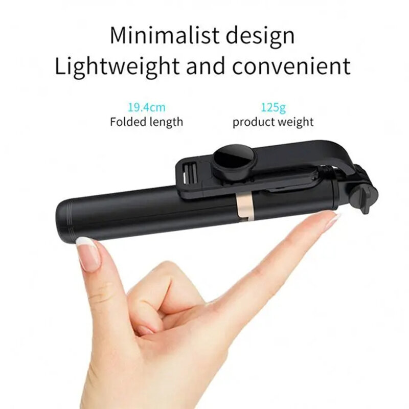 Selfie stick cu trepied si telecomanda Techsuit Q03, 74cm