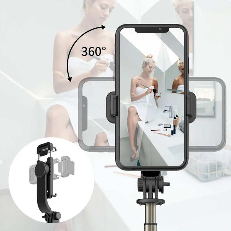 Selfie stick cu trepied si telecomanda Techsuit Q03, 74cm