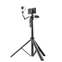 Selfie stick Bluetooth cu trepied stabil Techsuit C05, 205cm