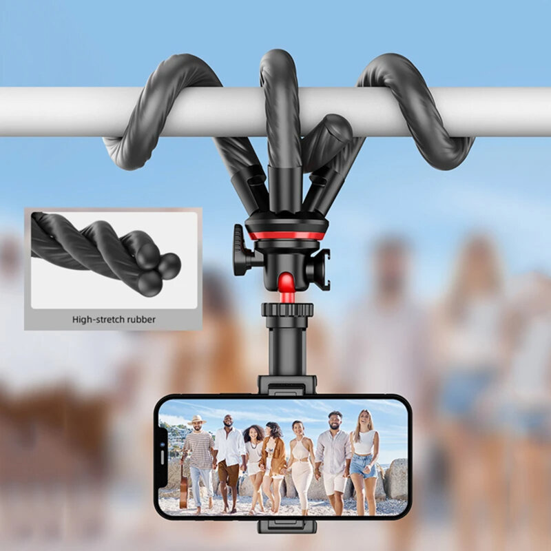 Selfie stick cu trepied flexibil Techsuit C02, 43cm