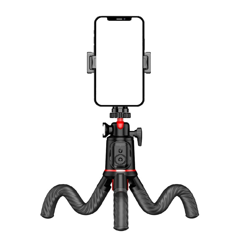 Selfie stick cu trepied flexibil, telecomanda Techsuit C03, 64cm