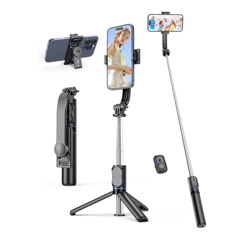 Selfie stick Bluetooth cu trepied Techsuit C01, 106cm