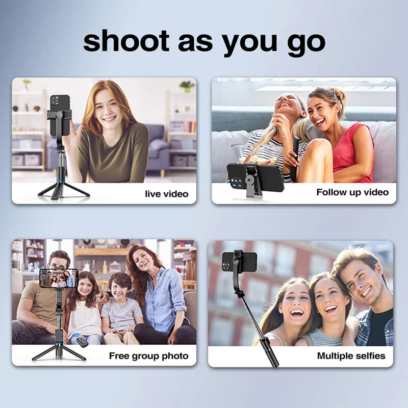 Selfie stick Bluetooth cu trepied Techsuit C01, 106cm