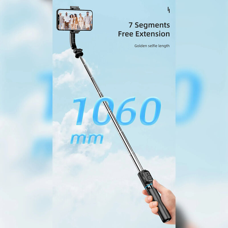 Selfie stick Bluetooth cu trepied Techsuit C01, 106cm
