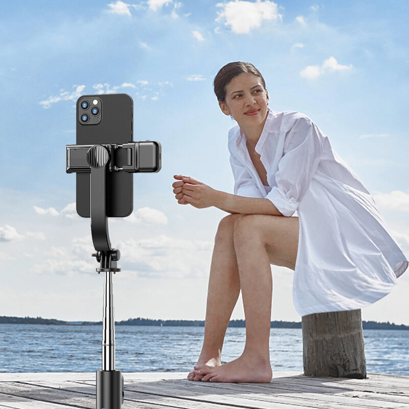 Selfie stick Bluetooth cu trepied si LED Techsuit C01s, 107cm