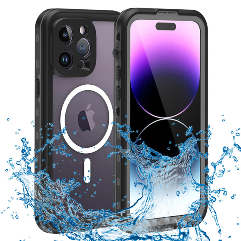 Husa impermeabila iPhone 14 Pro Max ShellBox Waterproof IP68, negru