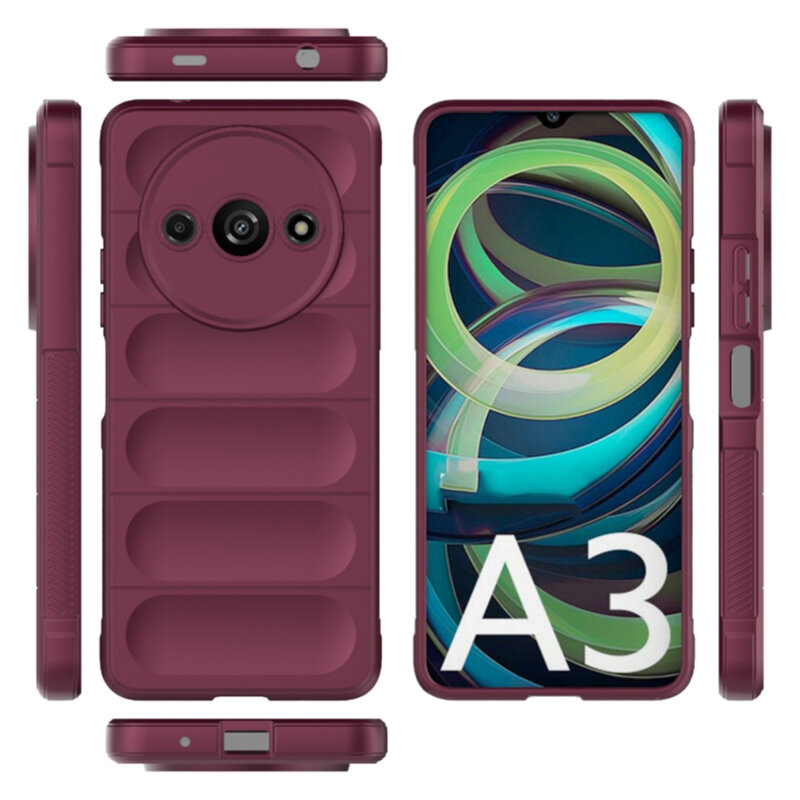 Husa Xiaomi Redmi A3 Techsuit Magic Shield, bordo