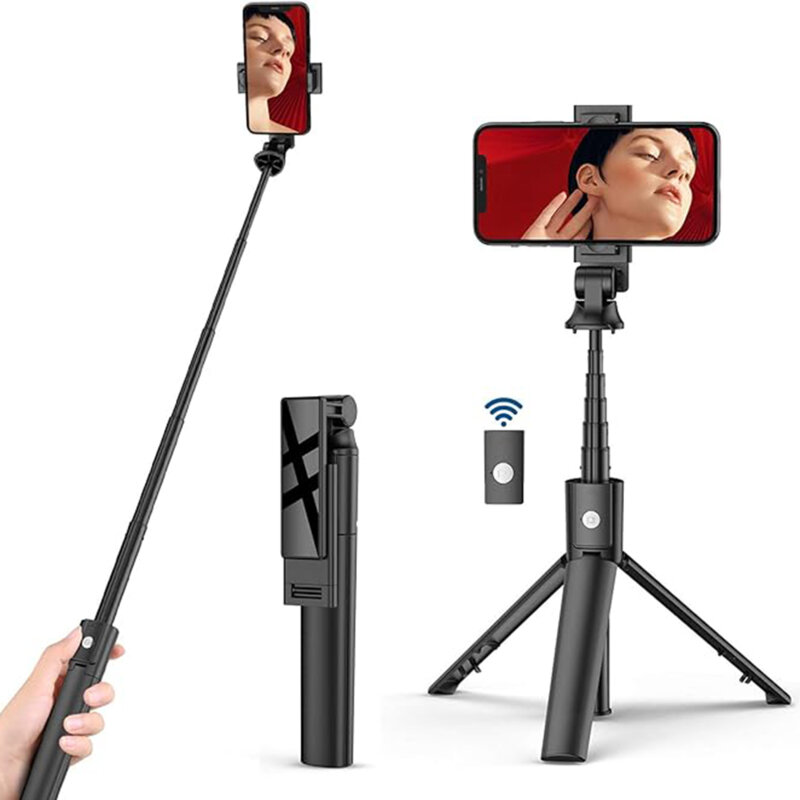 Selfie Stick Bluetooth cu telecomanda si trepied Techsuit K22