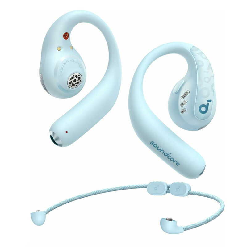 Casti wireless Bluetooth pentru sport Anker AeroFit Pro, albastru