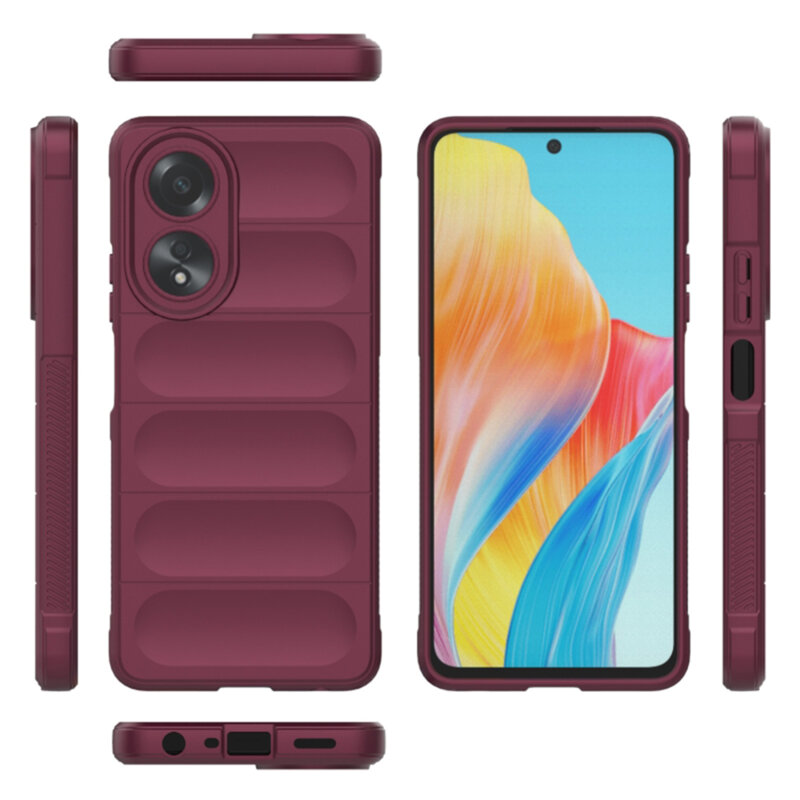 Husa Oppo A58 4G Techsuit Magic Shield, bordo