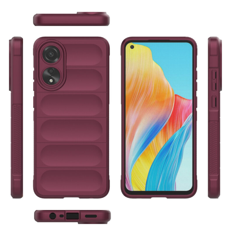 Husa Oppo A78 4G Techsuit Magic Shield, bordo