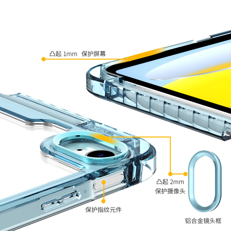 Husa iPad 10 (2022) 10.9 Techsuit Crystal Vision, bleu