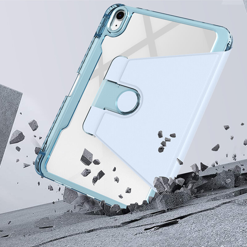Husa iPad 10 (2022) 10.9 Techsuit Crystal Vision, bleu