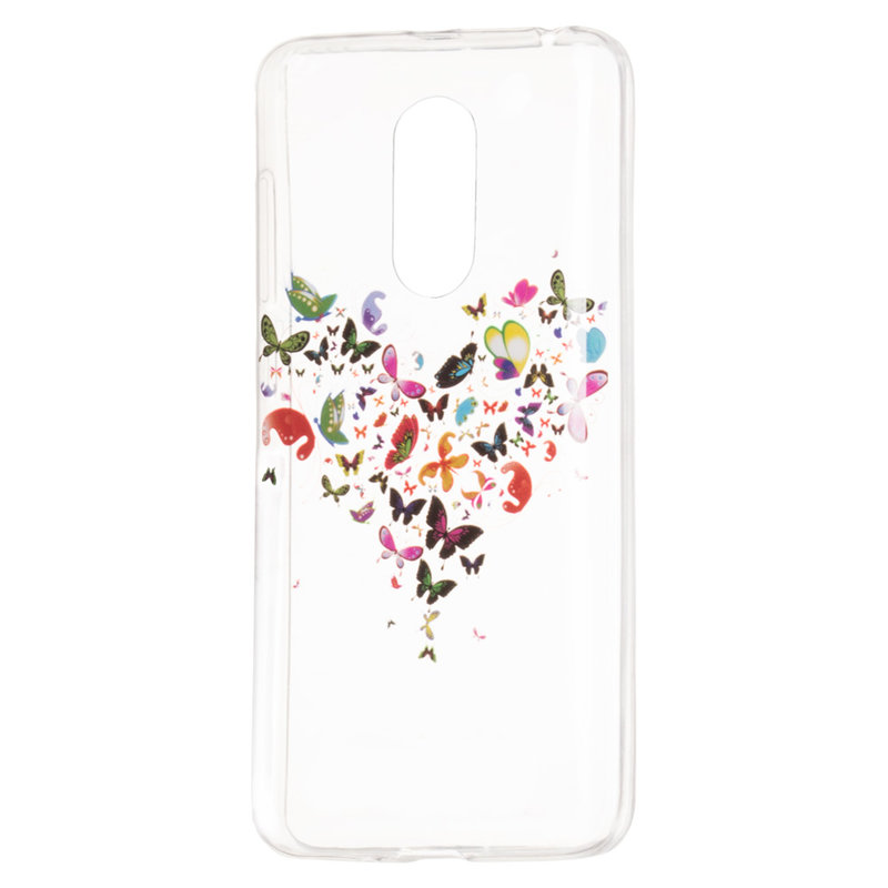 Husa Xiaomi Redmi Note 4 (MediaTek) TPU Funny Case - Butterflies Heart
