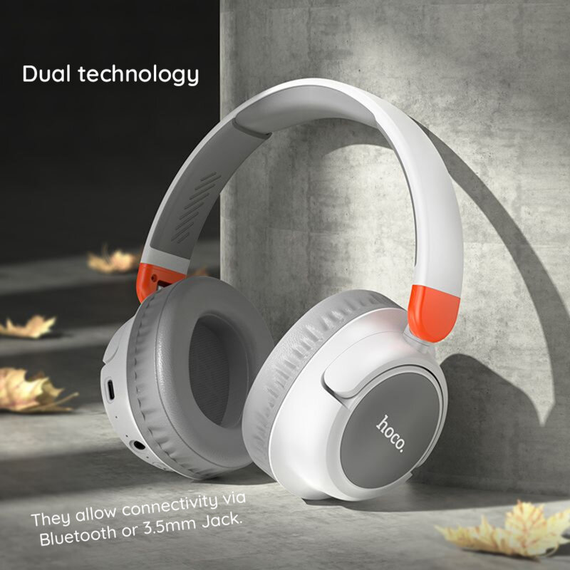 Casti wireless on-ear Jack 3.5mm, card TF Hoco W43, albastru