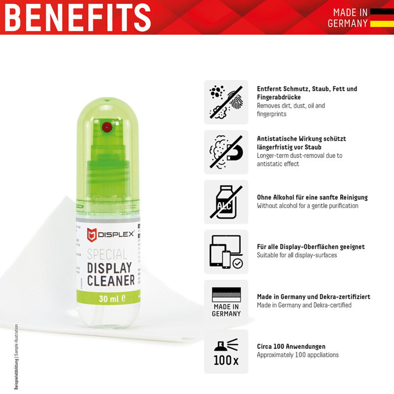 Solutie curatare ecran telefon, laptop premium Displex, 30ml