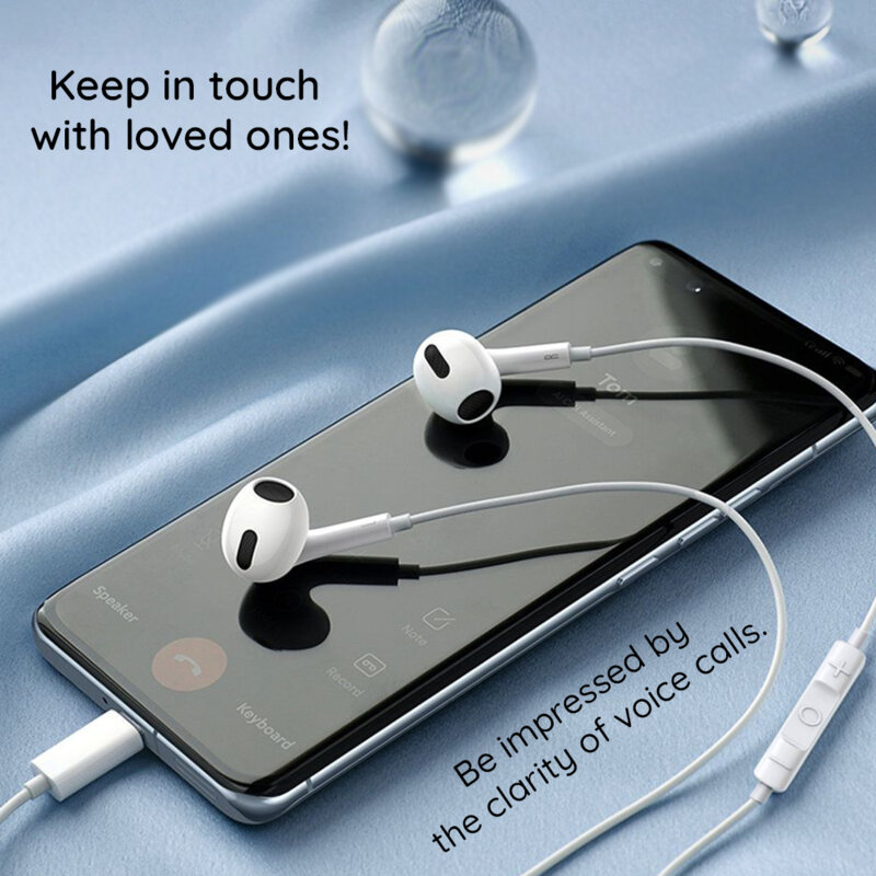 Casti cu fir audio USB-C half-in-ear Baseus Encok CZ17, alb