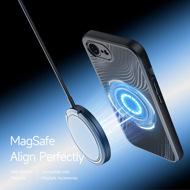 Husa iPhone 16e Dux Ducis Aimo MagSafe, negru