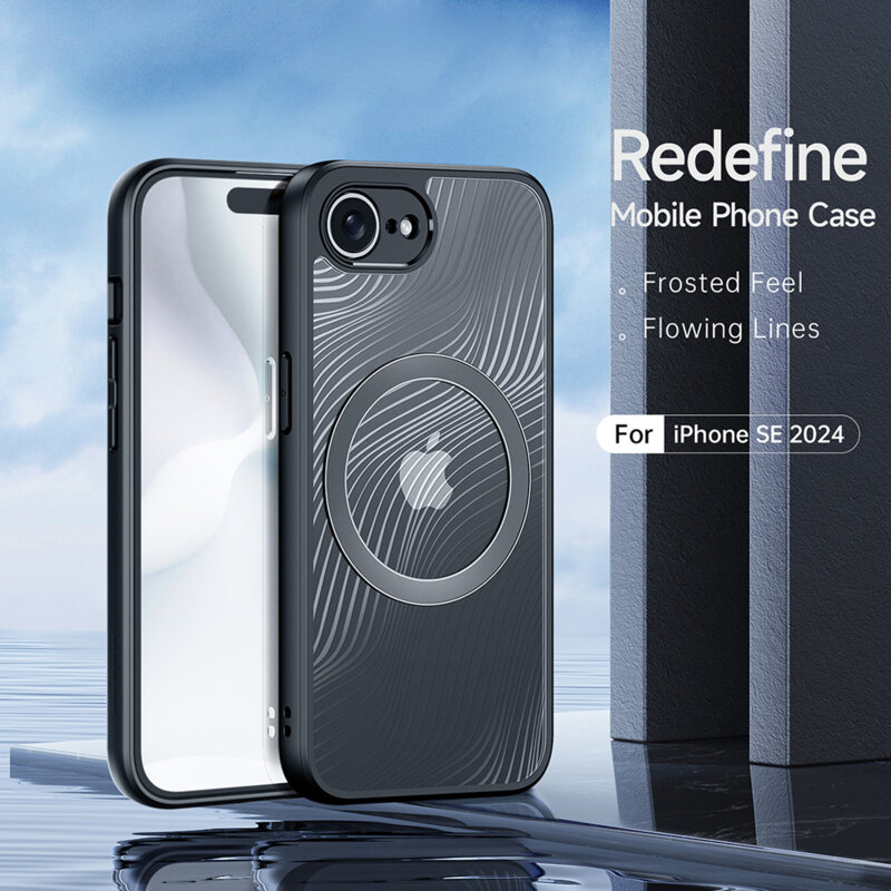 Husa iPhone 16e Dux Ducis Aimo MagSafe, negru