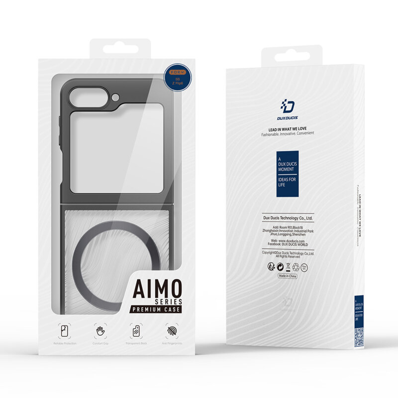 Husa Samsung Galaxy Z Flip6 Dux Ducis Aimo MagSafe, negru
