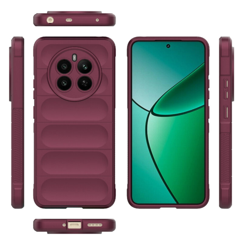Husa Realme 12+ Techsuit Magic Shield, bordo