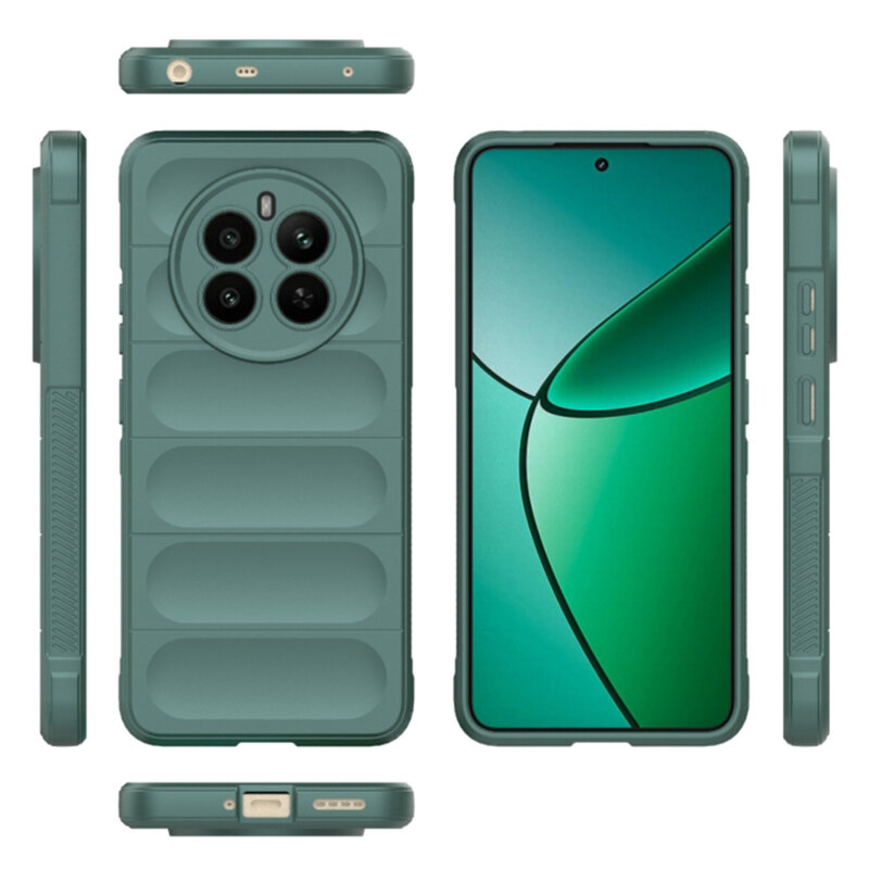 Husa Realme 12+ Techsuit Magic Shield, verde