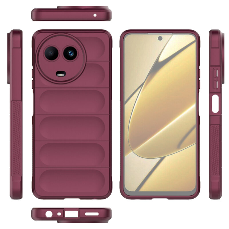 Husa Realme 11 5G Techsuit Magic Shield, bordo