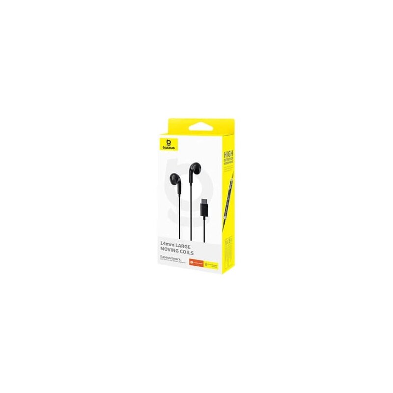 Casti half-in-ear cu fir Type-C Baseus Encok CZ17, negru
