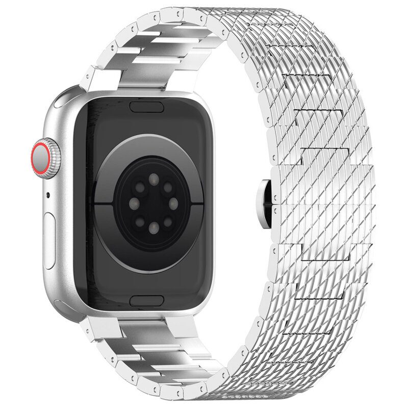 Curea premium Apple Watch 8 41mm Techsuit, argintiu, W052