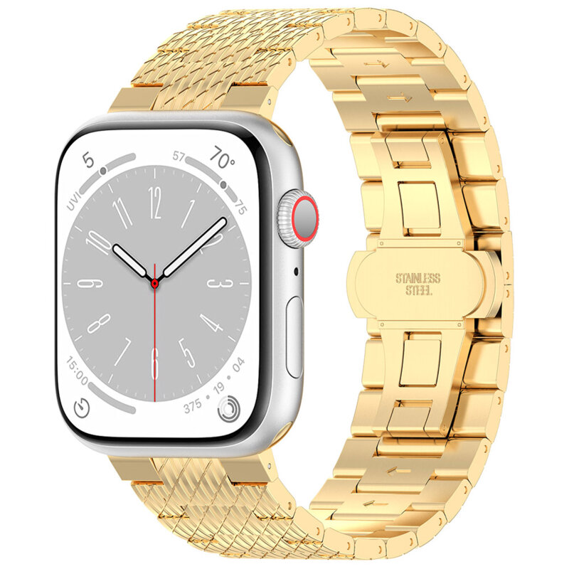 Curea premium Apple Watch Ultra Techsuit, auriu, W052