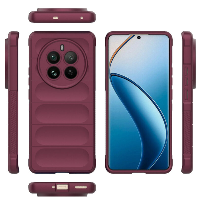 Husa Realme 12 Pro Techsuit Magic Shield, bordo