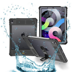 Husa 360 iPad Air 5 (2022) ShellBox Waterproof IP68, negru