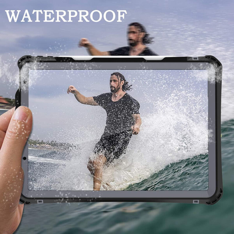 Husa 360 iPad Air 5 (2022) ShellBox Waterproof IP68, negru