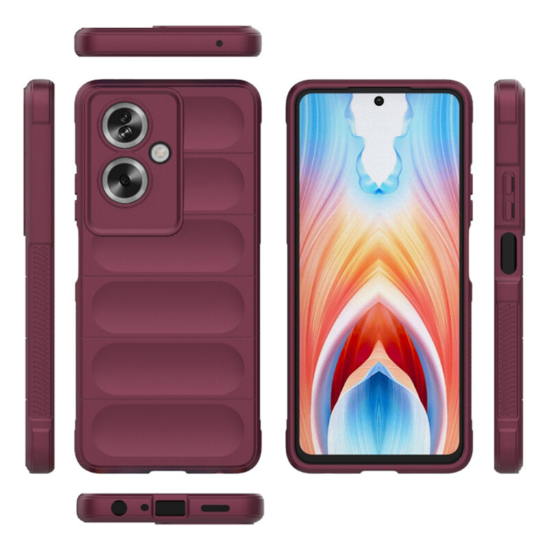 Husa Oppo A79 5G Techsuit Magic Shield, bordo